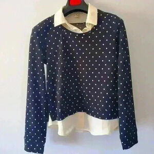 MONTEAU lightweight polkadot  top size small
